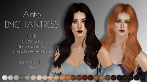 Anto’s hair-dump for pretty womansClick name for view anglesEnchantress (SFS / Mediafire)Gloss