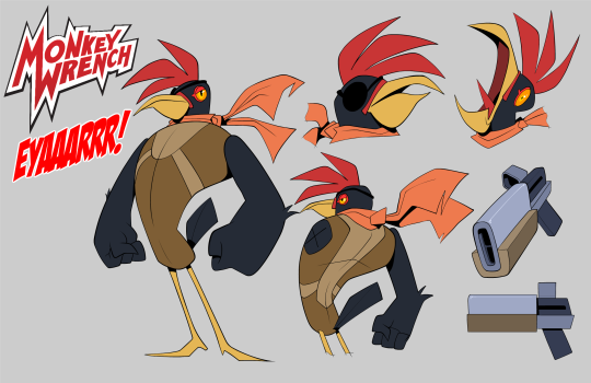 monkey-wrench-zeurel:Monkey Wrench Ep 1 reference sheets!