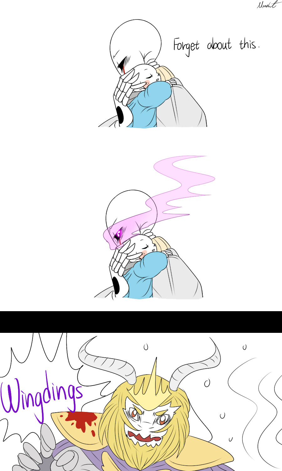 mooncatyao:  [Royal scientist-4] Grillby &amp; little SansAbout the war story
