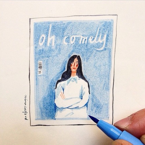 Look! Illustrator @ninacosford drew Oh Comely issue 18. #regram #illustration #ohcomely