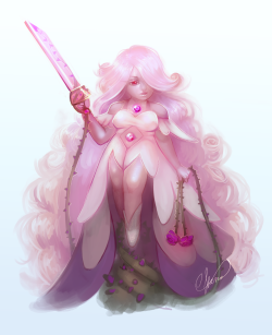 asano-nee:  Tried another fusion! This time Amethyst and Rose C: 