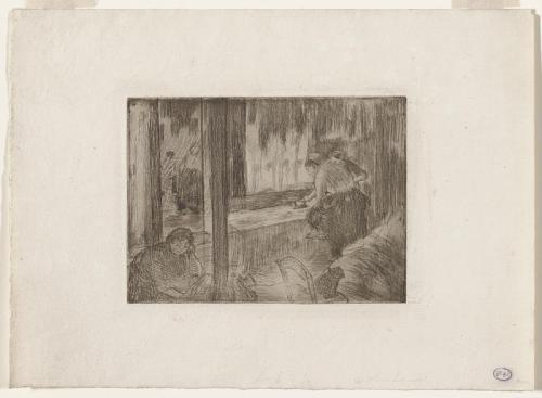 The Laundresses (Les Blanchisseuses), Edgar Degas, 1879, Minneapolis Institute of Art: Prints and Dr