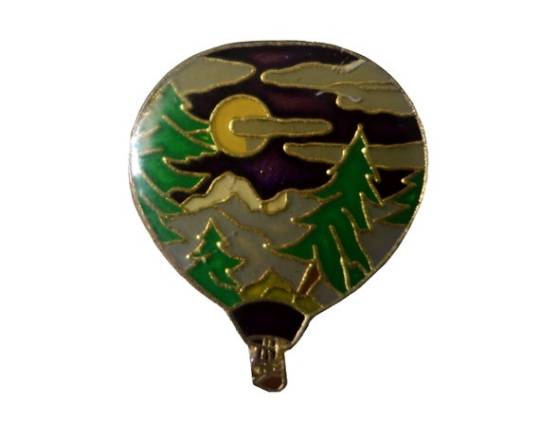 CAROUSEL HOT AiR BaLLOON vintage enamel pin lapel badge brooch gift carnival