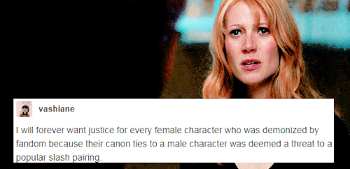 pepperonys:pepper potts + text posts (about fandom’s misogyny)