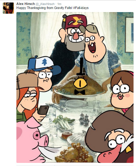 trianglesyokaifactory:im thankful for alex hirsch’s turkey day tweet