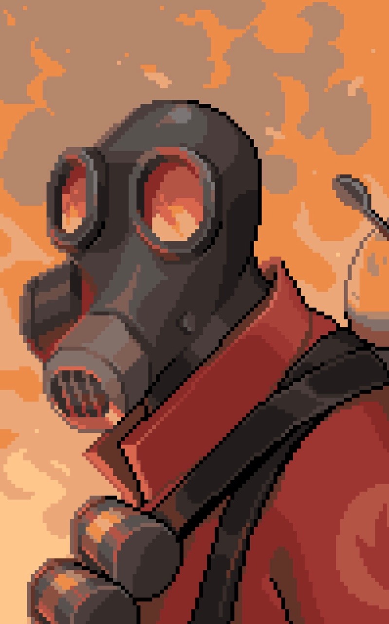 catghost:        Finally finished all of the TF2 pixel portraits! 