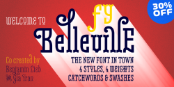 type-lover:  BELLEVILLE FY 30% OFF ON MYFONTSby