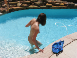 heartlandnaturists:  Many people were introduced to nudism because their family had a pool when they were growing up. They would swim nude while their parents were away, or would sneak out at night for a covert skinny dip. But once the thrill of doing
