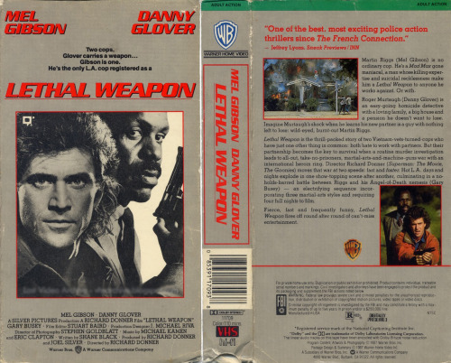 Lethal Weapon (1987, Richard Donner) USA A veteran cop, Murtaugh, is partnered with a young suicidal