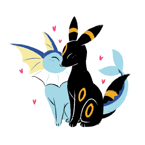 gotchibam:  Vaporeon & Umbreon ko-fi