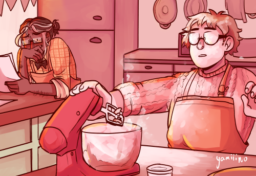 yamiiino: What’s this? More art for @rendherring ‘s GBBO au???? This was commission
