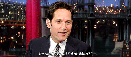 paulruddaily:“Nice to have support from your family, your loved ones”Paul Rudd talks Ant-Man on the 