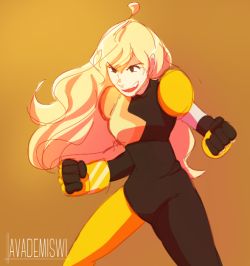 avademiswi:i wanted to see how yang would look wearing garnet’s outfit and i thought id add a pearl too