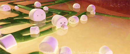 jamisbest:  holmestiel-love:  lilflappyhands:  mrs-cucumberbachelor:  oceansilhouette:  Cute little marshmallows   this makes me so happy  Wait. Is that big marshmallow licking that little marshmallow? Is it a… cannibal?  I think it’s the marshmallow’s