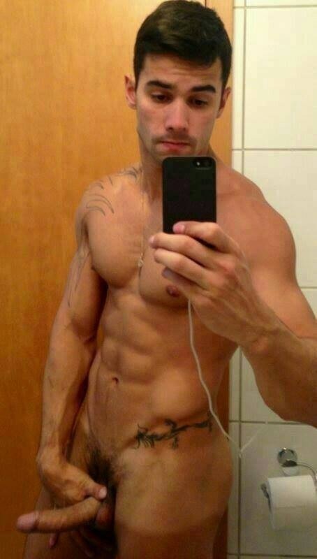 Naked guy selfie dick