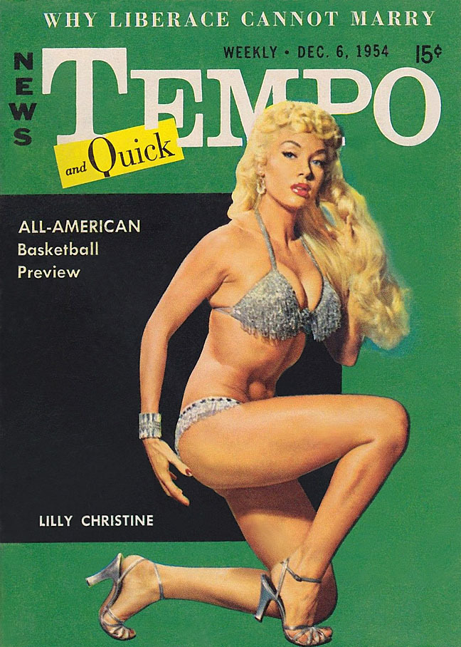 Lilly Christine graces the cover of the December 6-‘54 issue of ‘TEMPO and Quick’