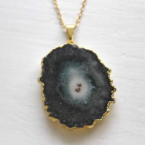 Gold Dipped Galaxy Stalactite Necklaces // Jezie JewelryThey look like tiny pieces of the universe.&