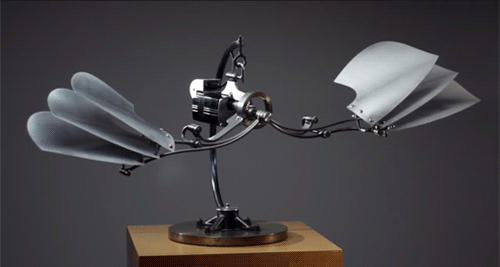 devidsketchbook:  AMAZING KINETIC SCULPTURES BY BOB POTTS Bob Potts is a kinetic Sculptor in upstate New York. His work renders motions inspired by nature into graceful and silent mechanical forms. The craftsmanship of his work is visible in every detail.