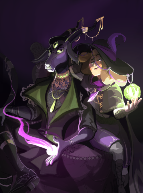 Silly drawing I made with my noble wizard Victoria and @kimbles ‘ charming sorcerer 
