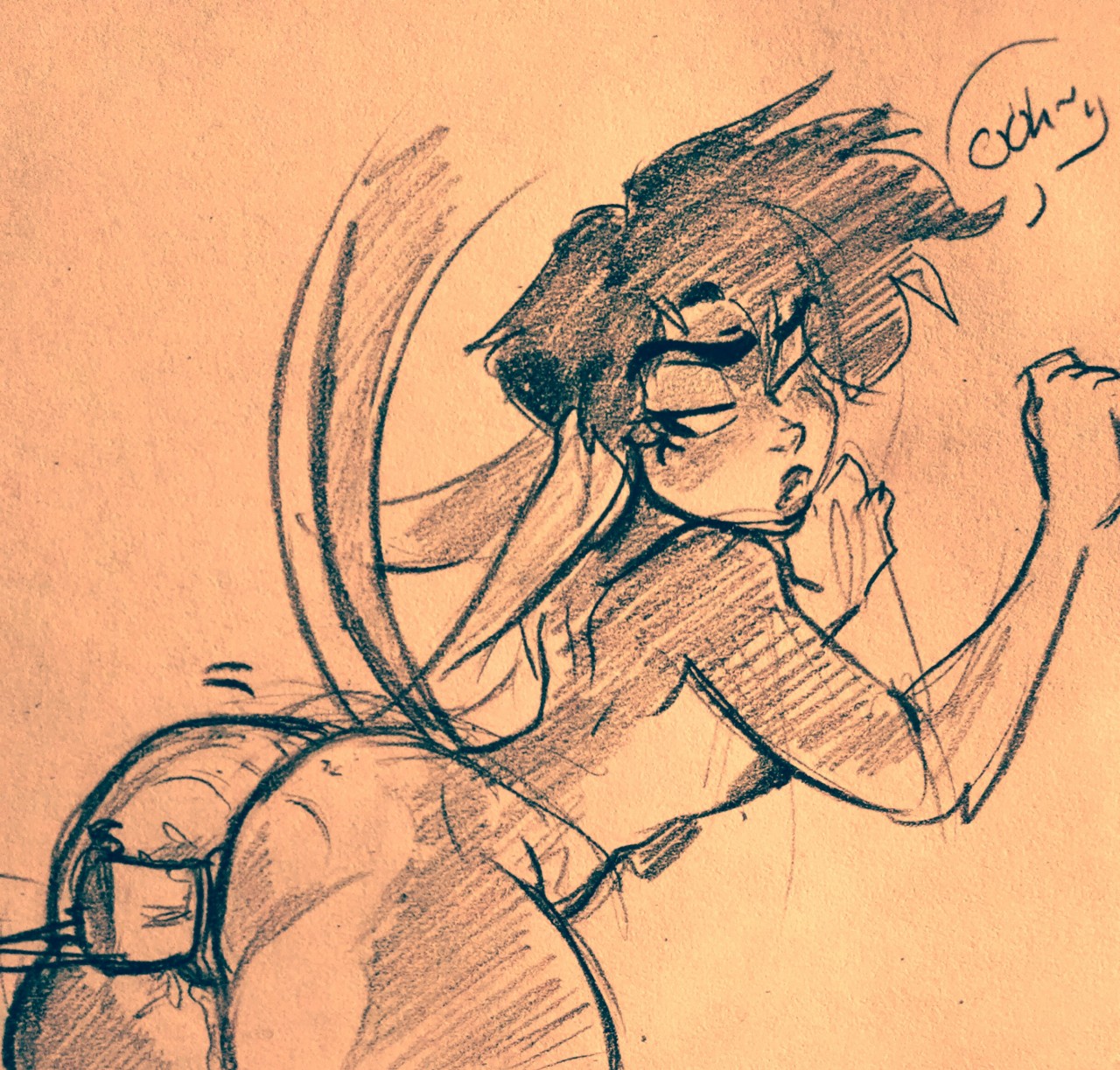 notsafeforroskii:  Sasha warm up doodles She’s bootiful 