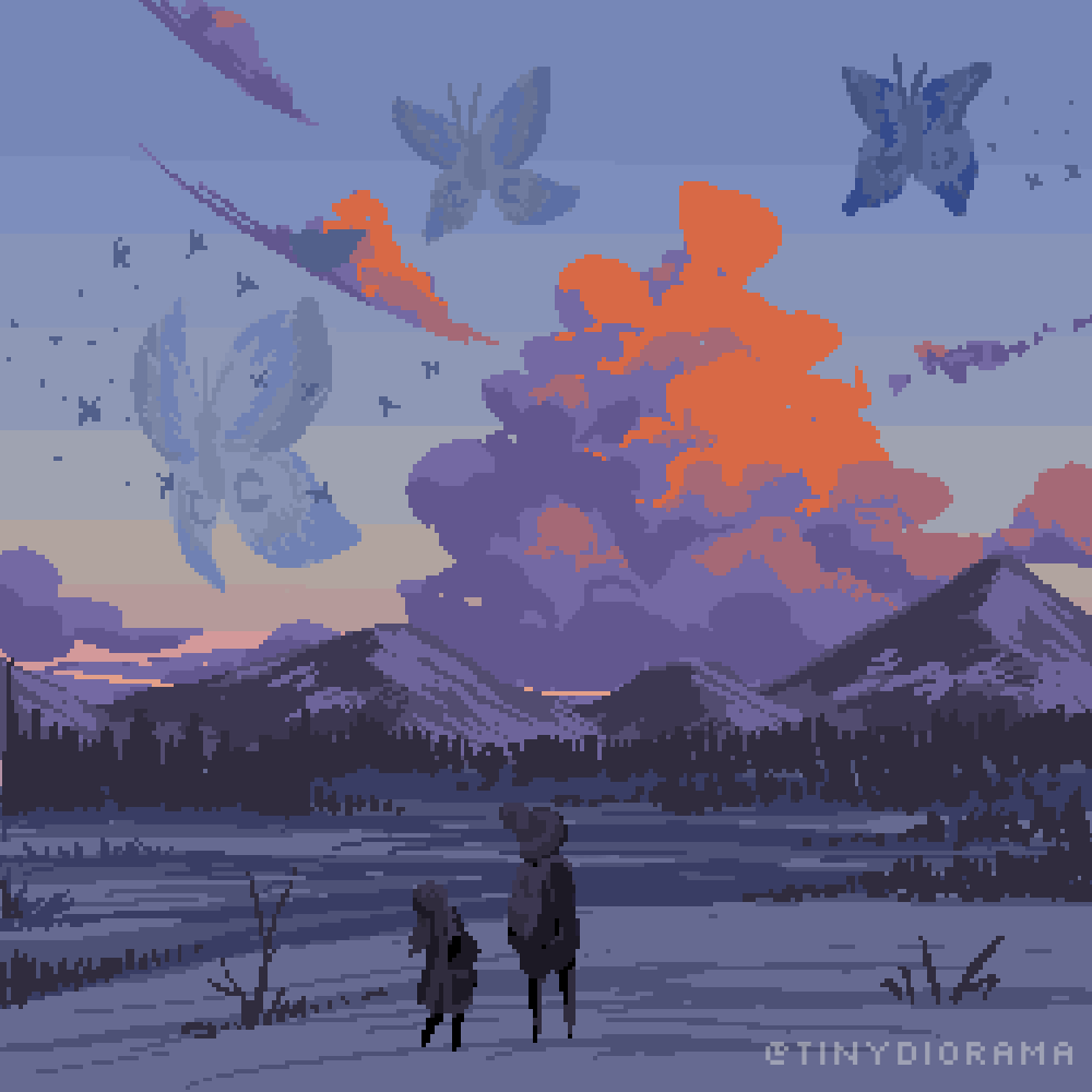 OC] (32x32) Landscape : r/PixelArt