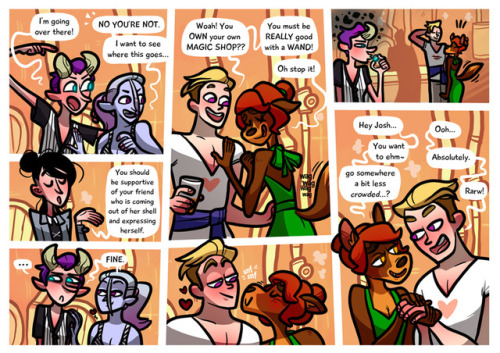 BOILING OVERPart 1 | Part 2 | Part 3full elsewhere archiveThese sexy shenanigans were brought to life by the generous contributions of my Patrons and their invaluable input and feedback. If you like quirky comics and want to support an independent creator