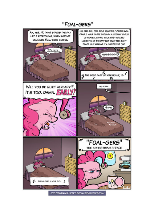 conspicuouslad:mlpfim-fanart:Foal-gers by Burning-Heart-Brony  Imagine Mr. Cake giving this spiel every single morning  xD There there Pinkie~