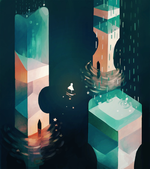 tofuvi:towers above, stars below.