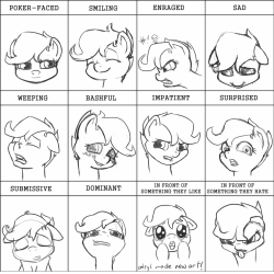 draneas:  Horrible try at somewhat clean sketched expression chart… Look at his, it’s a lot better!  owo