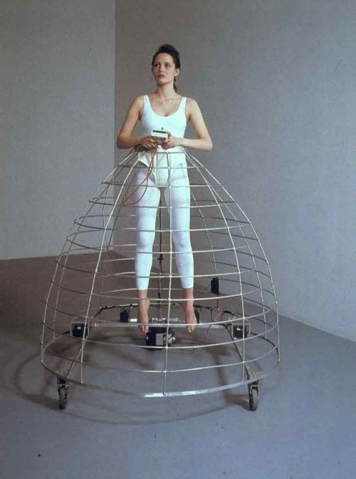 thisobscuredesireforbeauty:Jana Sterbak. Remote Control II (1989).Source