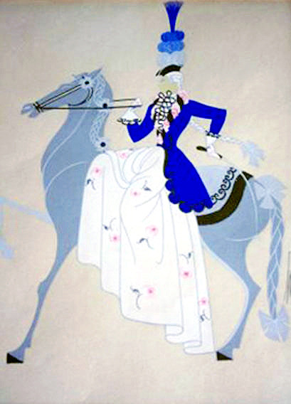 Lady on a Horseback by Erte, 1940