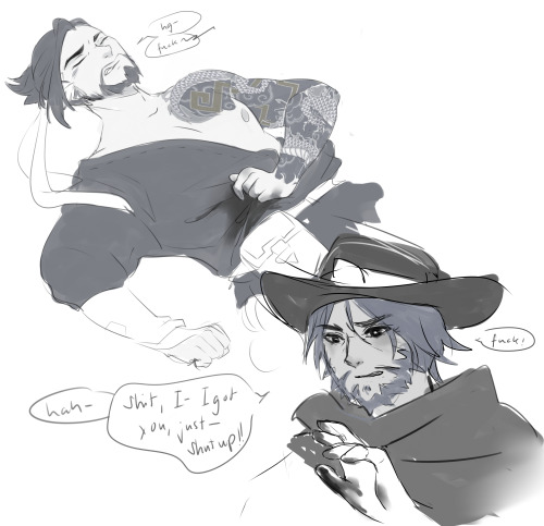 got a headcanon where McCree, tho admitting that Hanzo is prtty af, never rlly paid much attention t