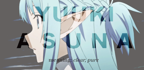 miikasaas:  sword art online; favourite characters + meanings 