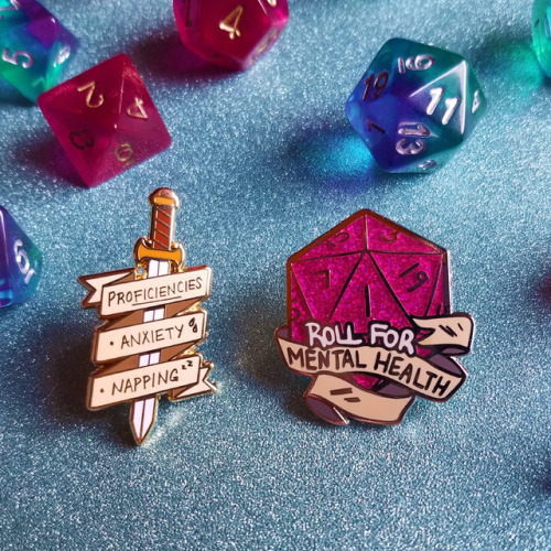 Hey guys! D&D pin pre-orders are up in my shop, including a new black edition of the “Will Save”