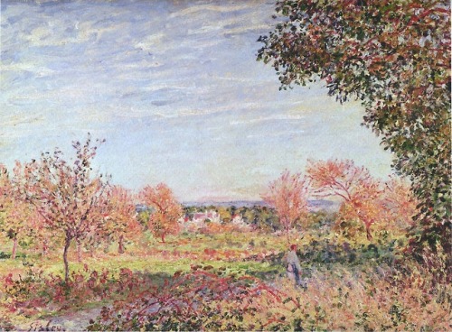 artist-sisley: September Morning, 1887, Alfred SisleyMedium: oil on canvas