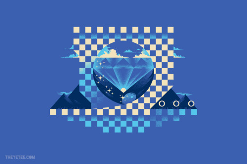 ‘Chaos Emerald’ is up at The Yetee all day tomorrow, Thursday July 10th, for $11. Shirts