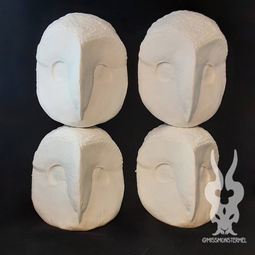 Blank owl masks are up for preorder right now! Please be sure to read the listing info as it has lin