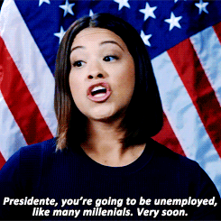 holyromanhomo:  cartersharon:Gina Rodriguez Interviews President Obama  I fucking love her
