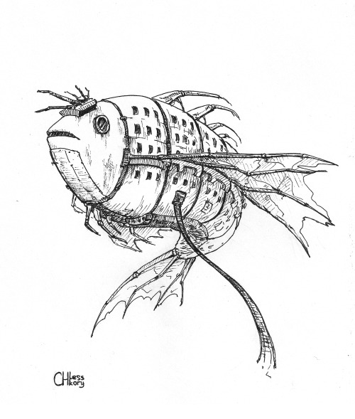 I am one day late and I dislike everything about this drawing.Inktober, Day 1: Fish + Hover | LISTS