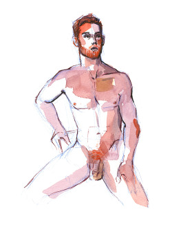 frank-paints-dudes:  PATCH, Nude Male by