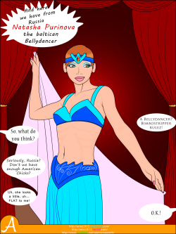 amaz2k12:  Page 1 Bellydancer to Bimbo StripperA commission work