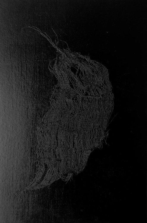 [black gesso, bandages, gloss varnish on binding cardboard. 20x30 cm](2020)tumblr / instagram / stor