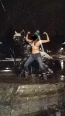 horny-as-ever:  Naked in front of the bobcat