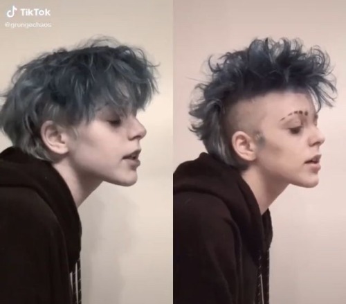 Androgynous Haircuts: The Mohawk-mullet