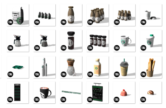 Sims 4 cc Collection — dreamteamsims: Starbucks Coffee ...