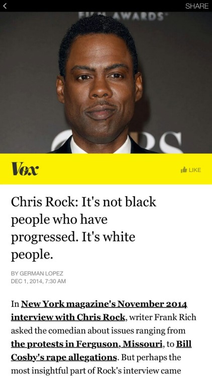 yeli:  yasboogie:   Chris Rock is by far the most woke comedian #OscarsSoWhite   This is it right he