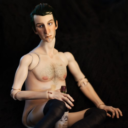 I took these boudoir-y photos of Daniel a while back for a Men&rsquo;s Monday BJD thing that IG 