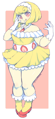 Chinad011-Art:strawberry Shortcake Lady Who Is Also Made Out Of Cake