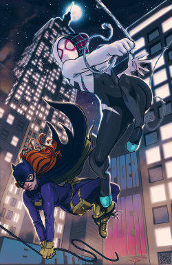 spidergwenverse:SpiderGwen/BatGirl: The CrossOver by FooRay