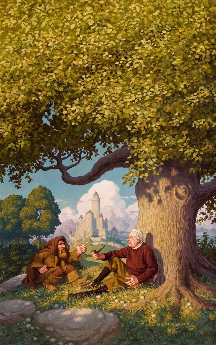 jrrtolkiennerd:  luthien-ar-feiniel: ”Tolkien in Middle-Earth” by Hildebrandt